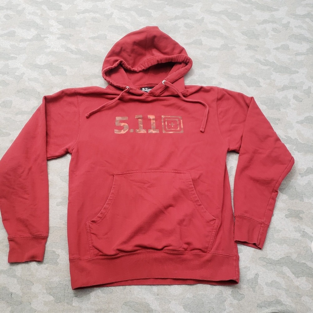 5.11 Tactical Sweatshirt Mens Small Red Pullover Hoodie Pocket Combat Utility